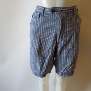 CPT BY COCKPIT USA COTTON BLUE CHECKERED SHORTS 36
